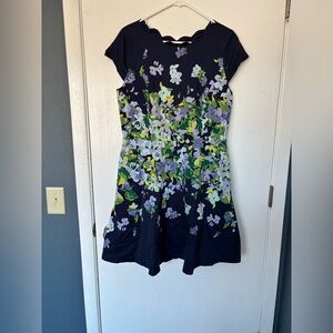 Isaac Mizrahi Navy Floral Dress